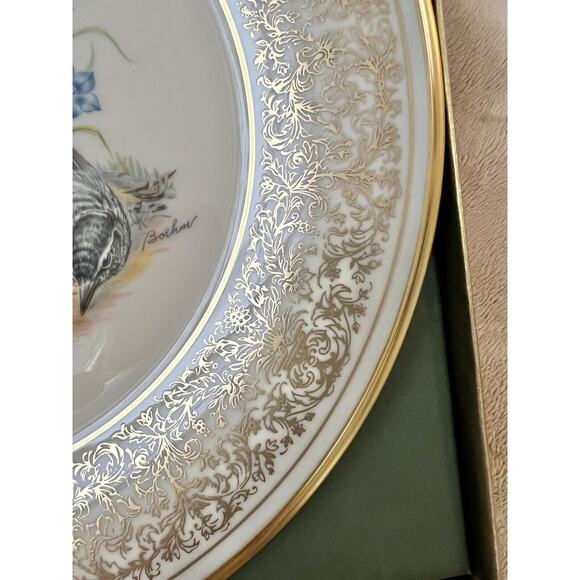 Lenox Mocking Birds Plate 1978 Boehm Design Original Box - Picture 4 of 7